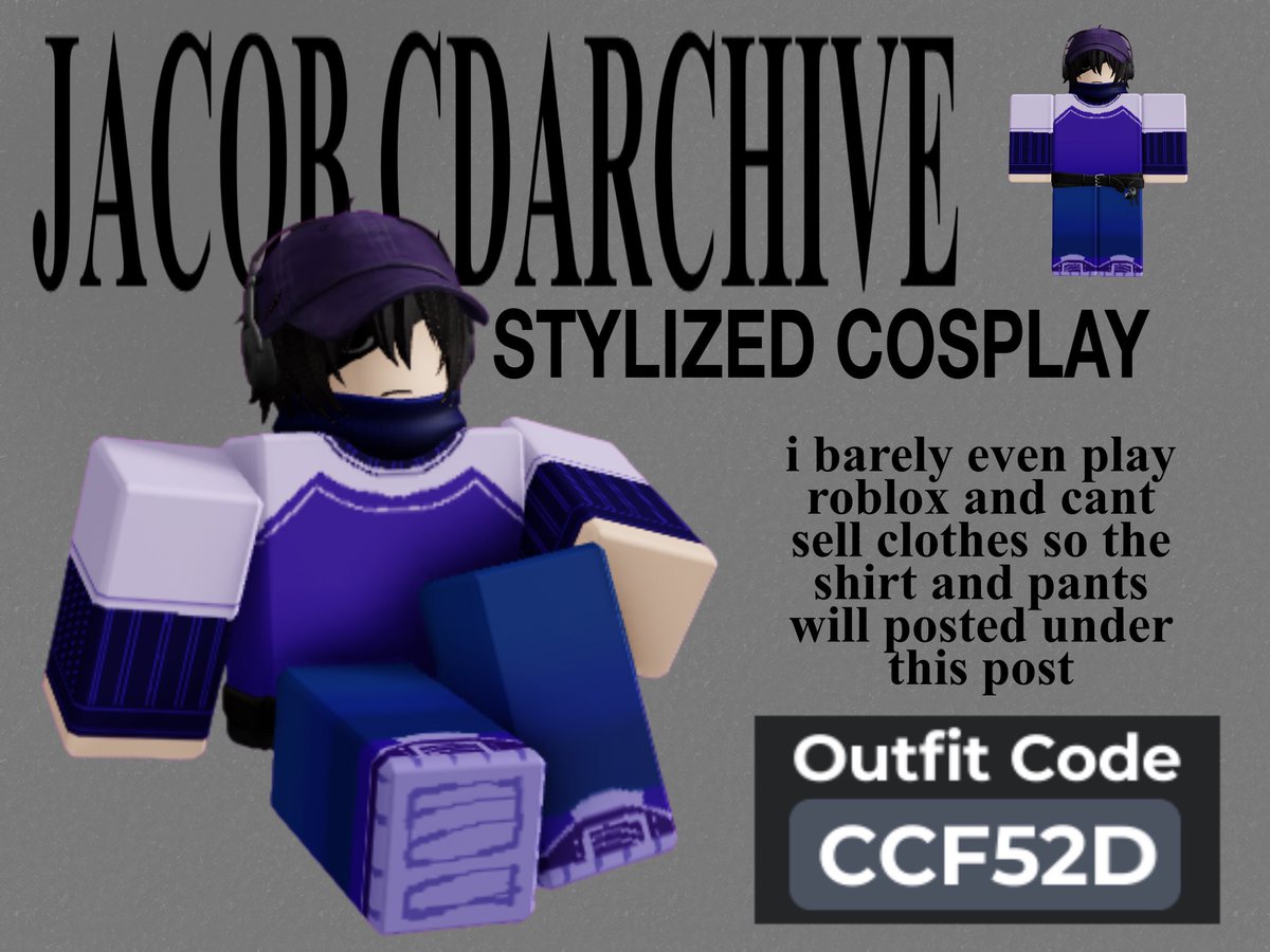 HURTBREAKHERESY's tweet photo. i made a jacob roblox avatar + clothes if anyone cares #cdarchive https://t.co/lLUSbvAlqt