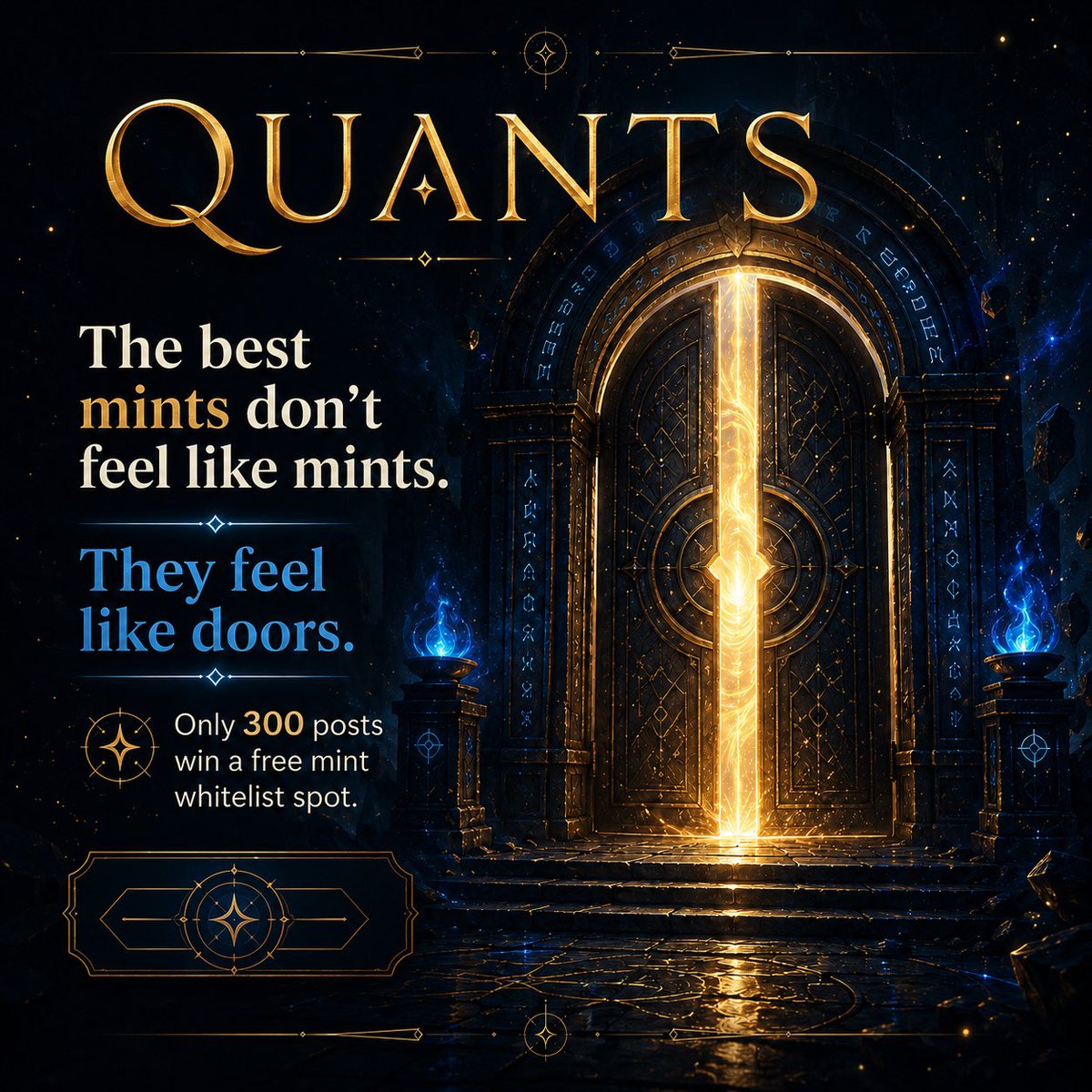 Baabak86's tweet photo. The best mints don’t feel like mints.
They feel like doors.

Quants feels like one of those doors, not just into an NFT collection, but into the world Quant AI is building around finance, AI, identity, and community.

Only 300 WL spots.

This is mine.
@tryquantio @nftquants https://t.co/pznzOS7Cbn