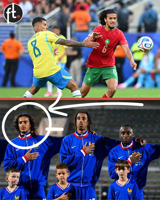 قبل 4 أشهر فقط، كان أيوب بوعدي يمثل منتخب فرنسا تحت 21 عامًا. كأس العالم مع أوليه كاس العالم فرنسا أيوب بوعدي المصدر: Football Tweet 
