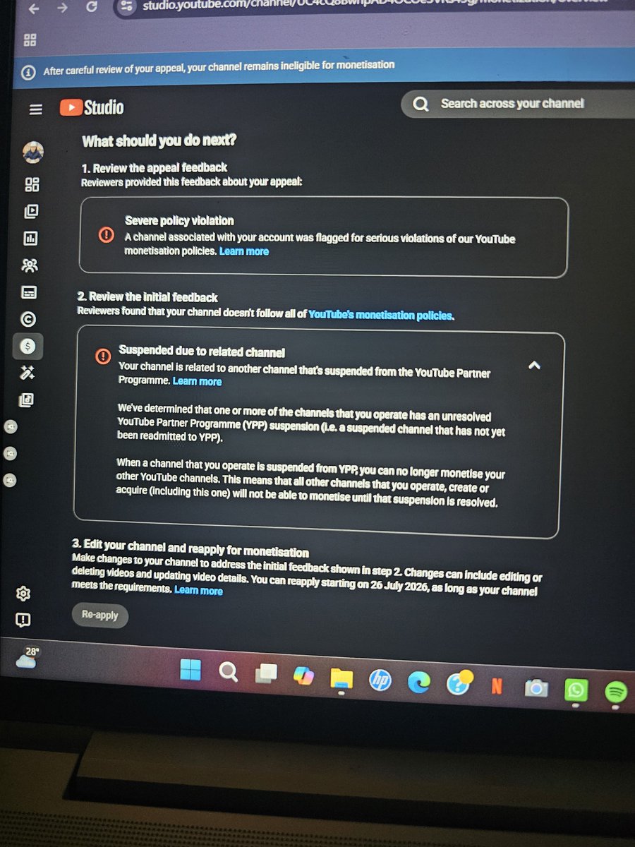 JaybeeMania's tweet photo. Hi @TeamYouTube . My main channel just get reinstated into YPP. But my second channel that got demonetized because of related channel hasn't been brought back. Please remonetized my second channel since the main has been reinstated. Channel links below https://t.co/Az6P3Mdimf