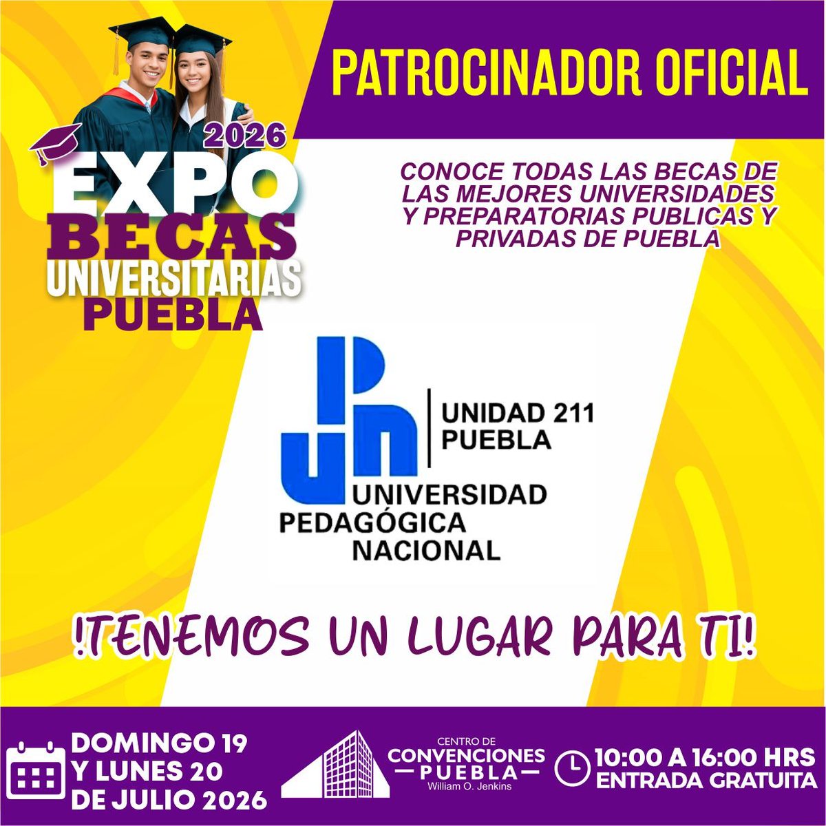 upn211's tweet photo. Se hace de su conocimiento que la UPN, U-211 Puebla, participará activamente en la Expo Becas Universitarias Puebla 2026, 

Los esperamos para brindarles la información necesaria y acompañarlos en su camino hacia una formación de excelencia. https://t.co/I0Pf8bvALS