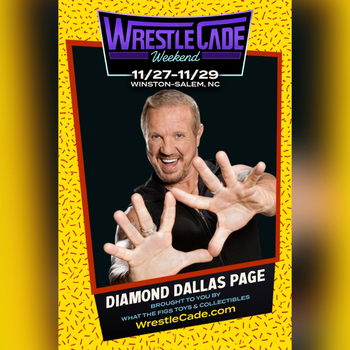 RealDDP's tweet photo. This November! 💥💎

I'm looking forward to being part of the big @WrestleCade Weekend and spending time with fans in #NorthCarolina!

Visit https://t.co/pFLMMJjdch and get details now! https://t.co/18KIepSzsw