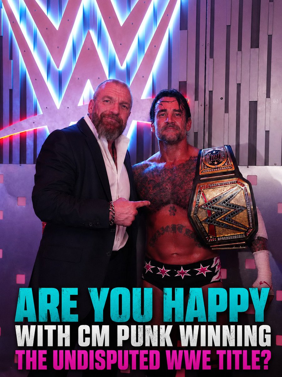 iboboprince336's tweet photo. Are you happy with CM Punk defeating Sami Zayn to win the Undisputed WWE Championship? https://t.co/0zRRLA9Pts