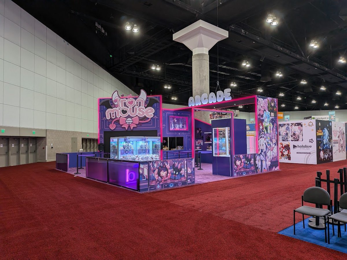paninimgmt's tweet photo. Proud to say that I managed the @ironmouse Arcade booth at Anime Expo! This was a HUGE project in the making for months - working on merch, activities, M&amp;Gs, logistics, etc. Thankful for the opportunity and the support from the team and community~! Big things coming 🥲 https://t.co/WcEmMpR0uX
