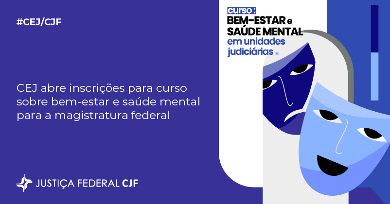 CJF_oficial's tweet photo. 📝Estão abertas as inscrições para o curso Bem-Estar e Saúde Mental em Unidades Judiciárias, destinado a magistrados da Justiça Federal. A capacitação será de 28 de julho a 26 de agosto, a distância. Interessadas(os) têm até 17 de julho para se inscrever. 
https://t.co/LXGhOnl216 https://t.co/vBUpGpIWS8