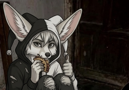 FurryKa's tweet photo. For those who are genuinely interested in lyrics of our Dark Cabaret AI band, and don't want to deal with original language, we have English adaptation for nearly all main released songs. Who looks past ai filter, will find them pretty fast. #Suno #Aislop #Curator #AICurator https://t.co/ixSiI6nLZi