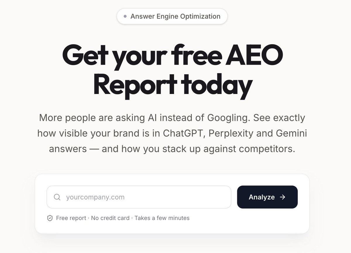 kitbasedev's tweet photo. Get a free AEO report for your website and see how you rank in AI recommendations. 
https://t.co/6nhCu7FEEE https://t.co/7MAya8TFFs