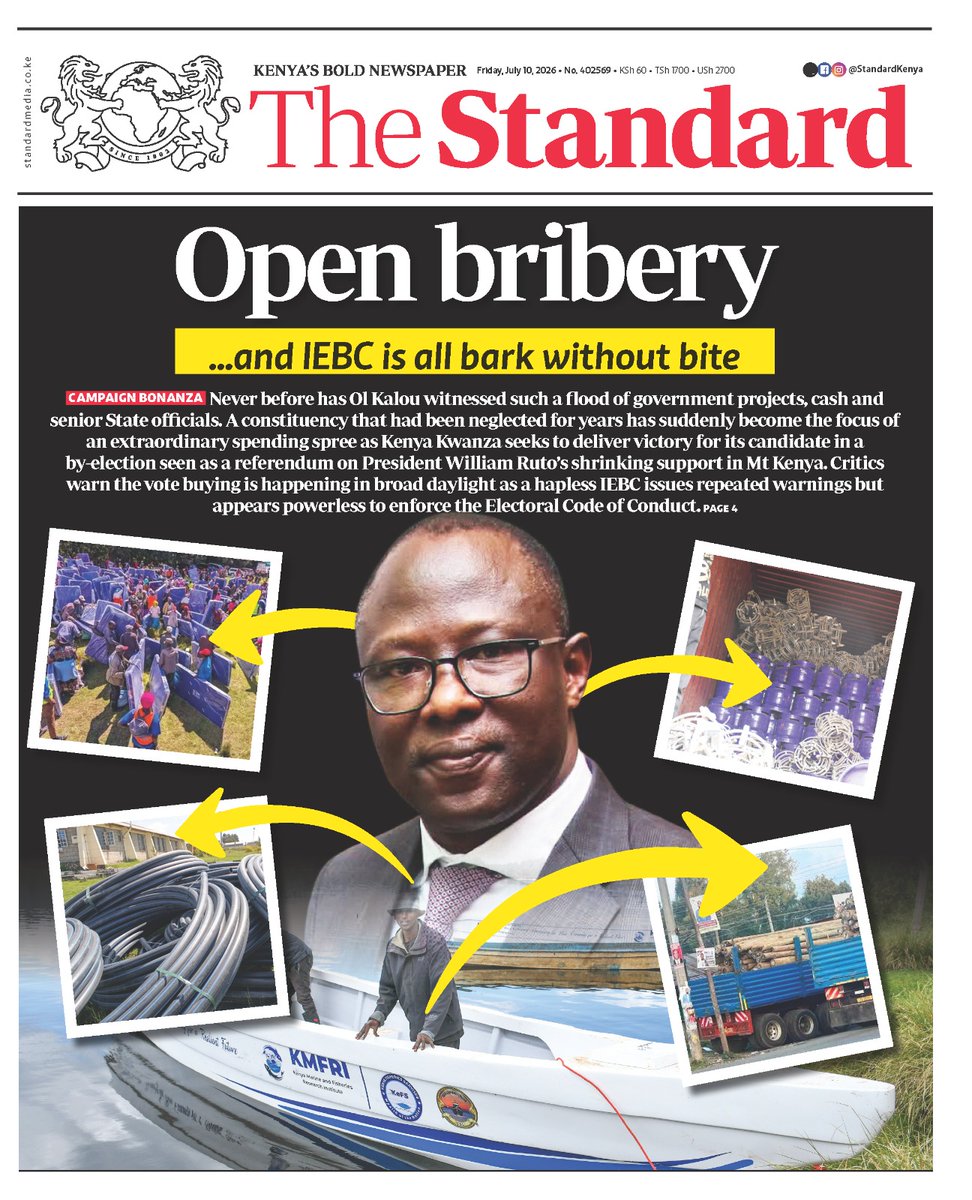 StandardKenya's tweet photo. Open bribery.

Introducing Platinum, Silver and Emerald memberships tailored just for you! More choice. More value. More ways to power BOLD and factual journalism. Stay informed with The Standard E-Paper and INSiDER delivered straight to your device anywhere! Enjoy unlimited access to all publications and Exclusive Premium content for only Sh14,999 a year!
Download the app today: https://t.co/DkNRtJR1KQ
Android - https://t.co/CHW6OpyAqJ
iOS - https://t.co/7oSrI07dfI