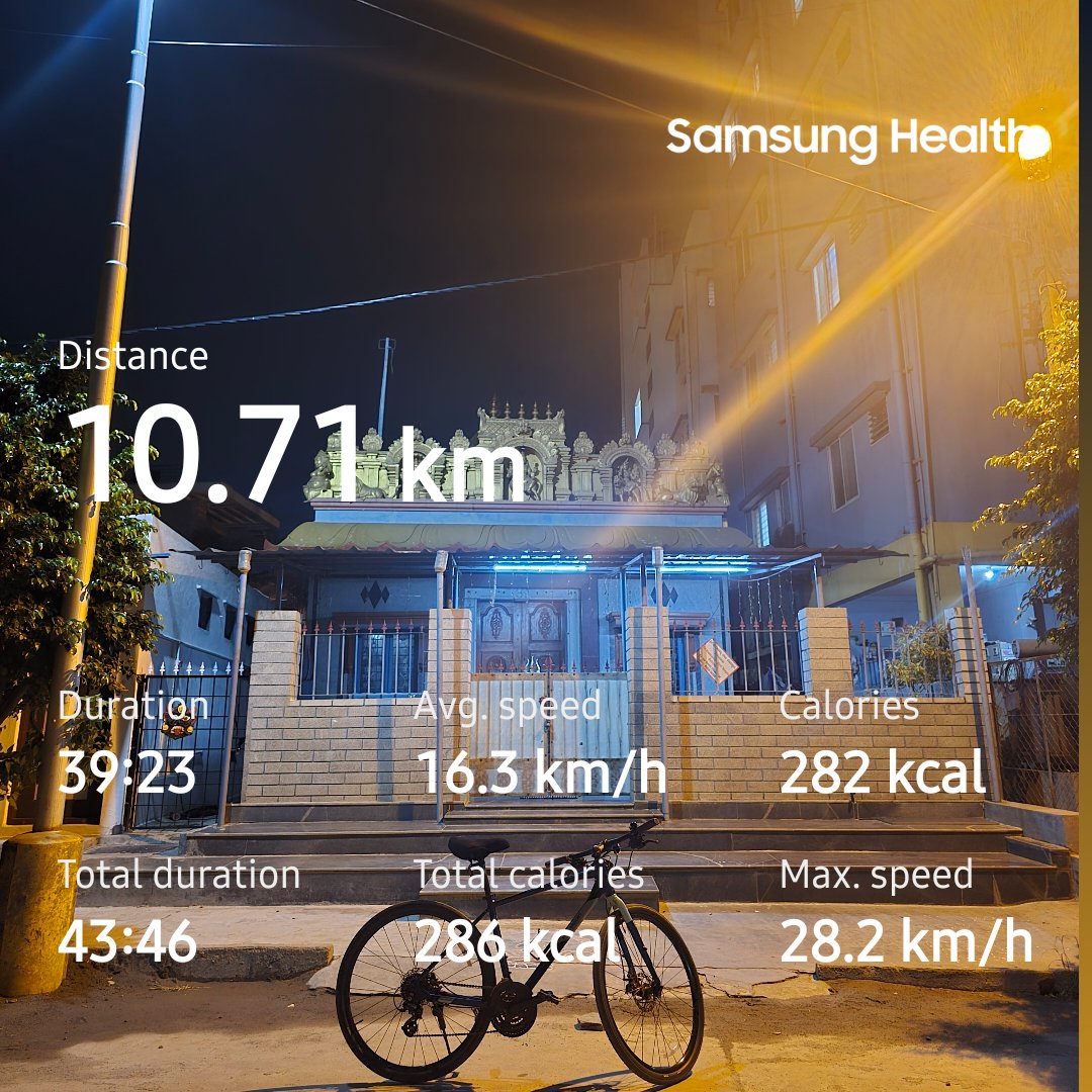 ArunPrince_AP's tweet photo. Live the life that you want to be.
#CyclingBengaluru
#NammaCycling
#BlrCyclists #NammaBengaluru #PolygonBikes #Path2 #UrbanCommuter #SamsungHealth #BangaloreCyclists #CyclingLife #LifeOnCycle #Cycling #Workout #discipline #prime https://t.co/koEbfn1z1J