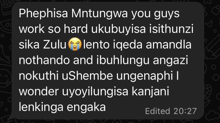 Siboniso KaMabaso tweet media