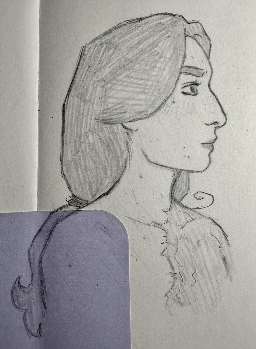 coffikatt's tweet photo. Sorry for the convoluted replies but you hit me in a moment of inspiration so I just decided to draw it. I kinda hate side profiles cuz they’re hard to figure out in my style 😅
Anyways another ref for Mathilde #normandy #aphoc https://t.co/XcCTHA9Hih
