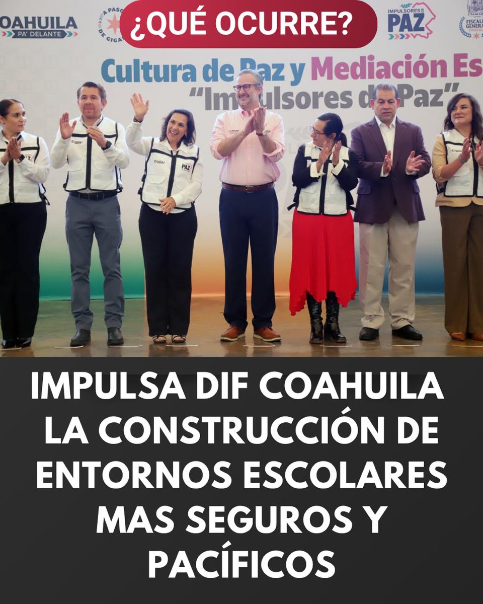 ocurrenciapolit's tweet photo. Mediante la alianza entre el DIF Coahuila y la Secretaría de Educación, se impulsó la construcción de espacios escolares más seguros y pacíficos para los alumnos. La presidenta del DIF Coahuila señaló que los alumnos son prioridad. #coahuila #dif #educacion #seguridad https://t.co/WxqalQ43pj