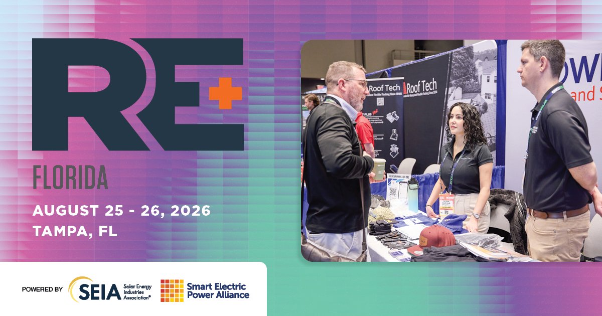 REPlusEvents's tweet photo. β°TODAY is your last chance to get early bird pricing for RE+ Florida!
Don't miss your chance to connect with industry leaders and gain insights tailored to the Sunshine State.
Register today! https://t.co/Nsb5Wl8ZBW
#REPlusFL #CleanEnergy #RenewableEnergy #SunshineState https://t.co/YEqt2iCBkX
