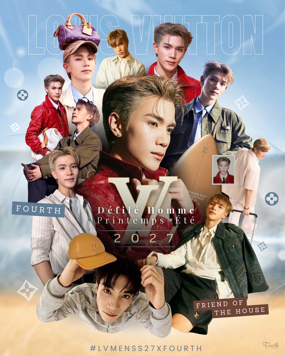 Fourth_Fashion's tweet photo. Summary of Fourth Nattawat’s Role and Participation in Paris Fashion Week 2026

#LVMenSS27 #LVMenSS27xFourth #LouisVuitton #LouisVuittonxFourth 
#Fourthnattawat #โฟร์ทณัฐวรรธน์

โฟร์ท ณัฐวรรธน์ เข้าร่วมชมแฟชั่นโชว์ Louis Vuitton Men’s Spring–Summer 2027

ในฐานะ Friend of the House ของ Louis Vuitton โฟร์ท ณัฐวรรธน์ ได้รับเชิญเข้าร่วมชมแฟชั่นโชว์ Louis Vuitton Men’s Spring–Summer 2027 หนึ่งในโชว์ไฮไลต์ของ Paris Fashion Week ซึ่งจัดขึ้น ณ กรุงปารีส ประเทศฝรั่งเศส ในช่วงเดือนมิถุนายน 2026

@tawattannn @LouisVuitton @Pharrell