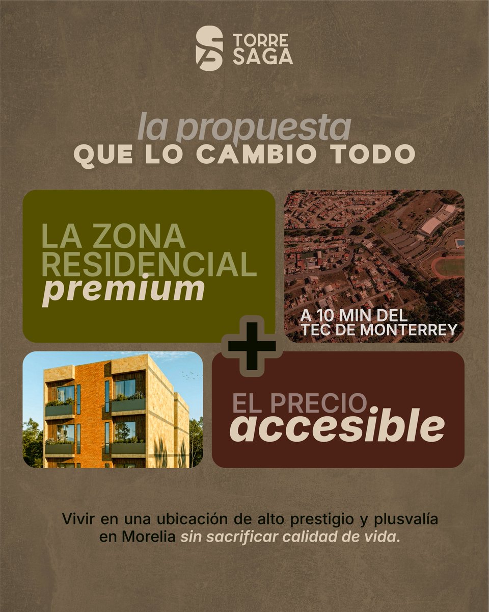 TorresagaGF's tweet photo. Lo que Torre Saga logró no fue casualidad.
Una zona residencial premium. Un precio que por fin tiene sentido.

Y el siguiente capítulo ya está en camino. Activa las notificaciones — no querrás perdértelo. 🔔
 #TorreSaga #ComingSoon #GrupoFasor #Departamentos #Morelia https://t.co/FVD6ErTHRp