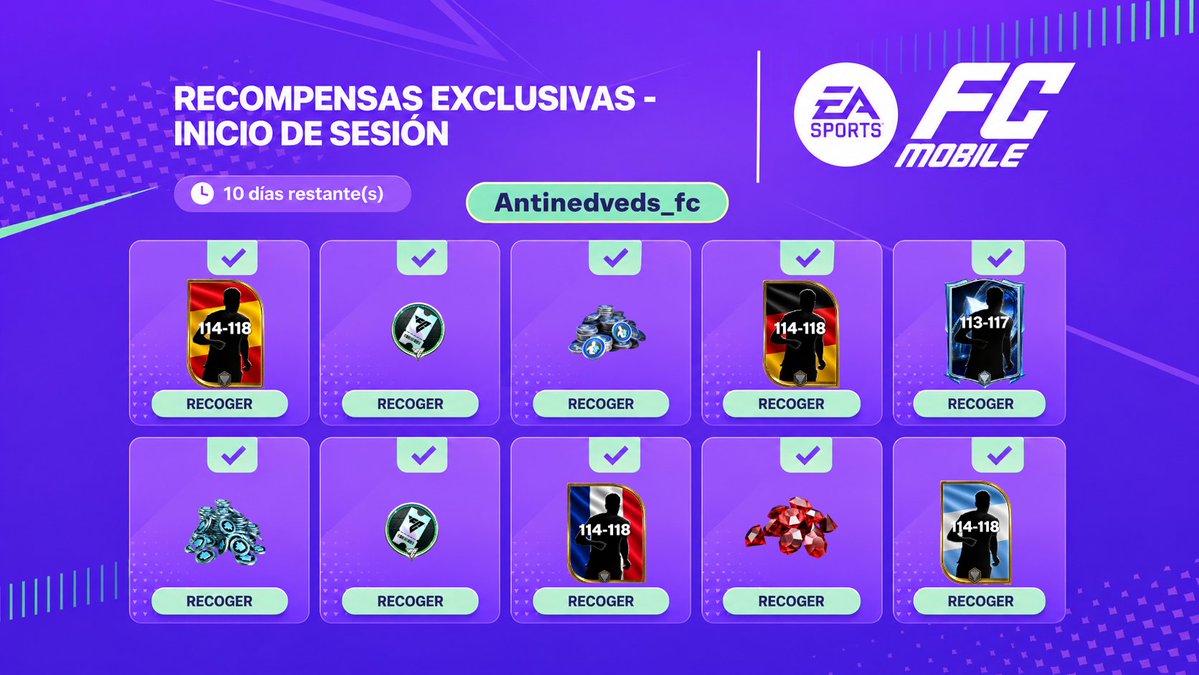 AntiNedveds_Fc's tweet photo. Prediccion y concepto de posible calendario de recompensas hasta la final de mundial
Te gustaria que nos den estas recompensas?
Dejanos tu opinion
@SebasAk69 @fabifrancis721 @tutiofifa @XiRoOn_7
@Mr_Believer1810 @HDWolvie @_thetonyg_
@newcomerFM @2EMESYT
#FCMobile #WC26 #FC26 https://t.co/1wbEyoUTk1