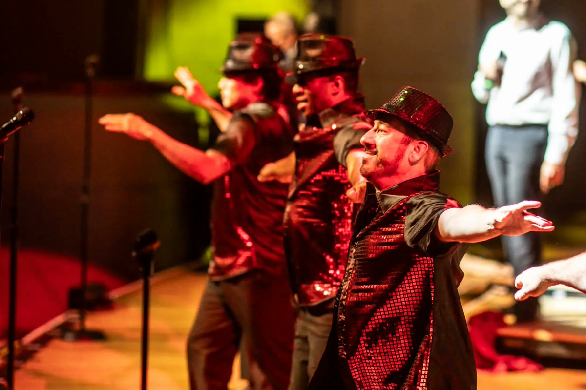 DMagazine's tweet photo. Photographer Bret Redman captured rehearsals and the Chorale's Meyerson performance, showcasing a celebration of Texas, LGBTQ+ pride, and music. https://t.co/SSppQoY0og https://t.co/uFXzfUz8vd
