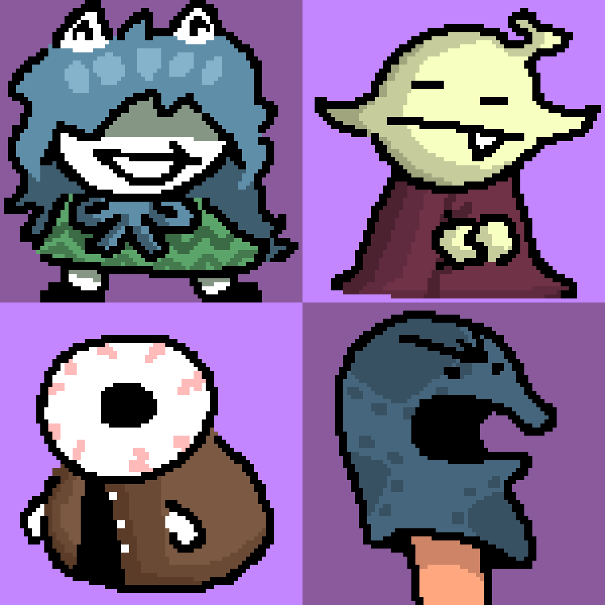 dudbearf's tweet photo. The four guys that got the battle sprites (75x75) https://t.co/Kdn5abKyAE