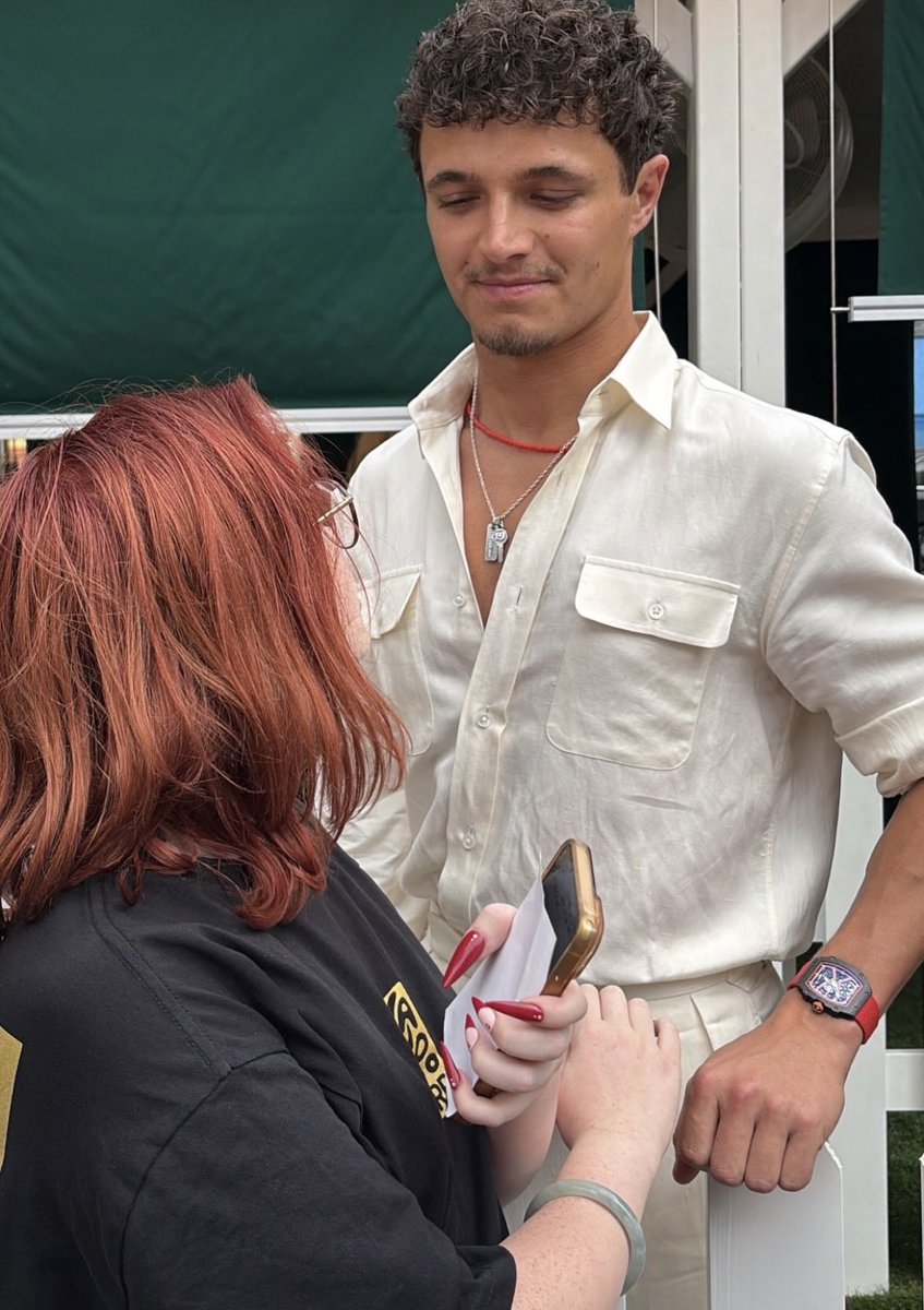 buckethatlando's tweet photo. Lando at a Ralph Lauren event in London today! He looks so good https://t.co/ZWw6dSPtIf
