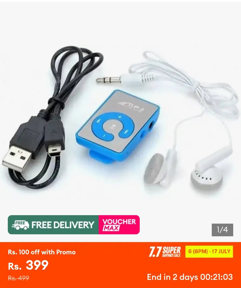 AbbasiSeddique's tweet photo. @stufflistings Killer product but pricing is very bad, remind me of this $1 mp3 player. Which is still available. This should be $50 max. https://t.co/yIrjZZ3QiP