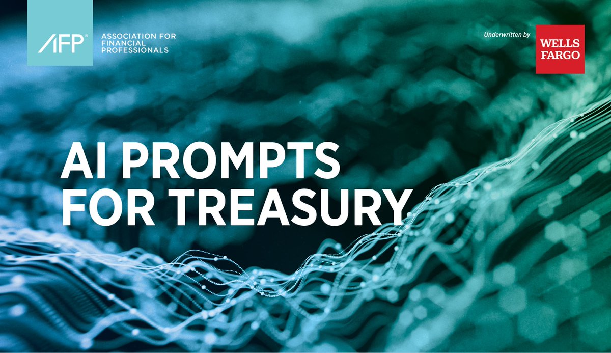 AFPonline's tweet photo. AI is becoming part of everyday treasury work—but knowing how to use it matters. AFP Treasury in Practice Guide: AI‑Ready Treasury, underwritten by @WellsFargo, explains AI’s capabilities, limits and treasury use cases.

Get the guide: https://t.co/ivyLfaZovy https://t.co/iZAPtlbooF