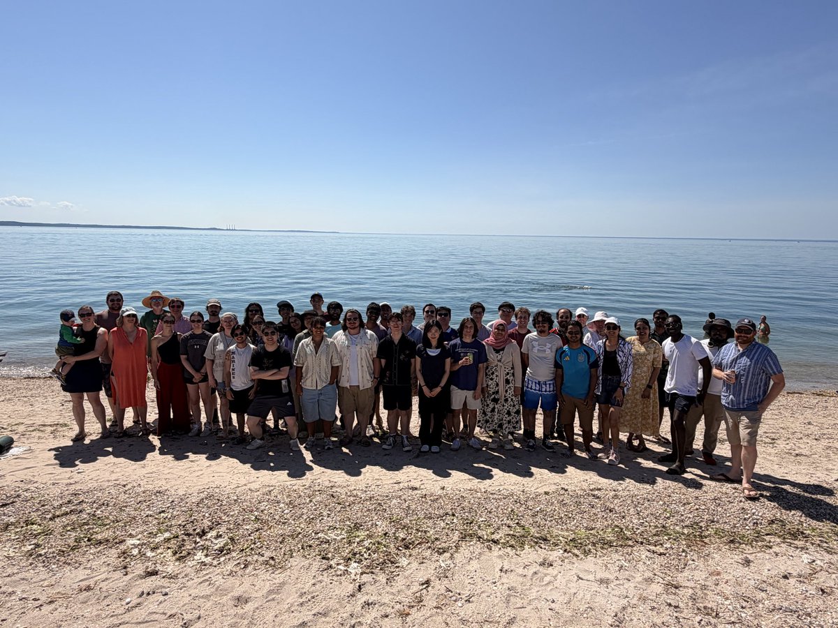 LipshultzSBU's tweet photo. a successful beach day (most) of the organic chemistry groups along with a PhDs vs Candidates volleyball match! (a few injuries, no deaths) @GustafsonLab @jillalty @barneygrubbs  @QJBruch Prof. Katherine Aubrecht and Prof. Matthew Parkers Group https://t.co/ctXJvYv0jx