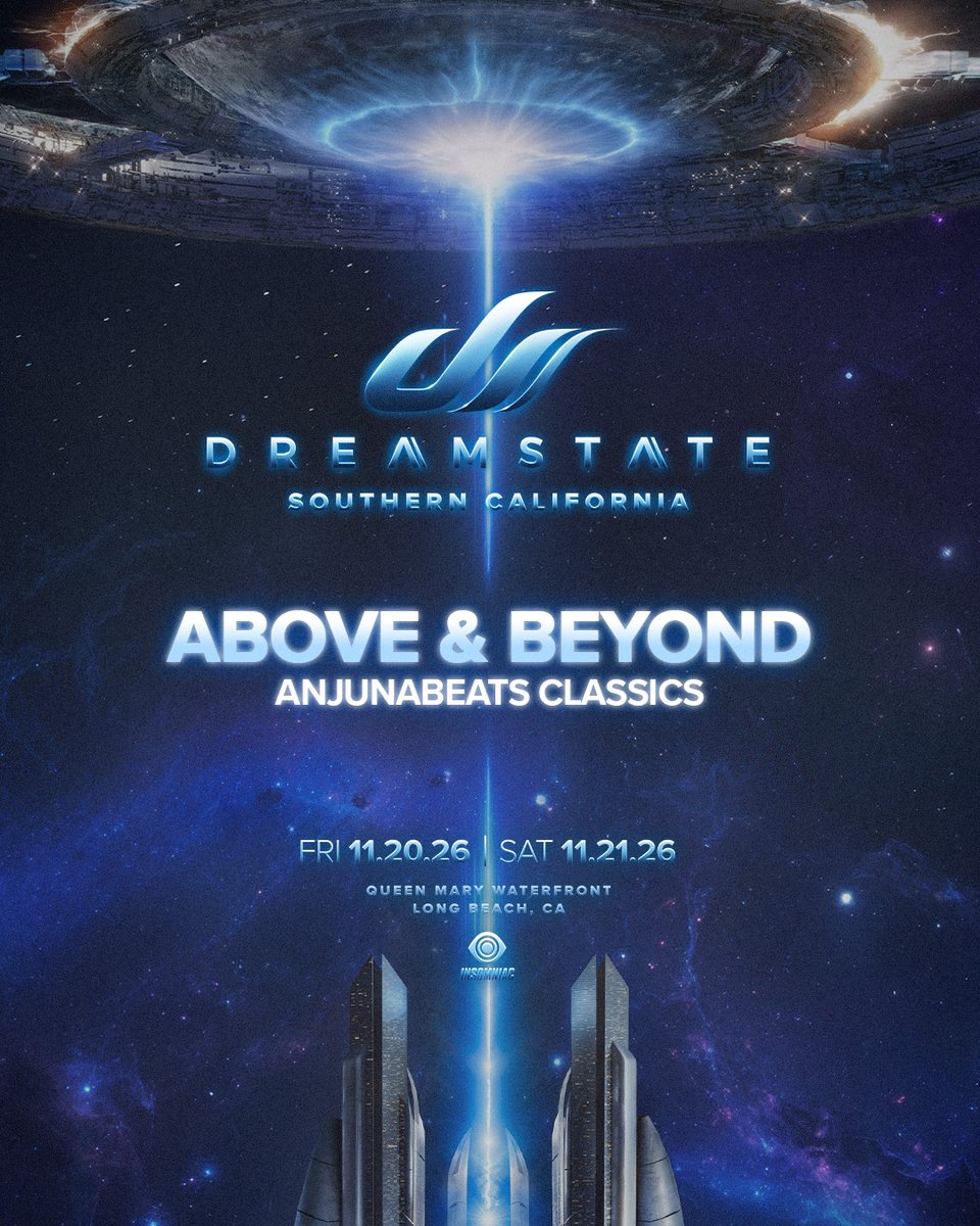 DreamstateUSA's tweet photo. Our FINAL lineup reveal is finally here. ✨

@aboveandbeyond return to the Queen Mary Waterfront for an exclusive Anjunabeats Classics set, celebrating the iconic tracks that we all know and love.

Passes On Sale Tomorrow at 12PM PT! ✨ https://t.co/lByuiCs8kx