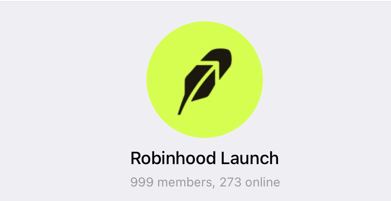 AlbertMacGloan's tweet photo. 999 onboarded to @RobinhoodCrypto 

closing the group very soon

everything will be shared there about the launch https://t.co/Qs4Z71K2Pe