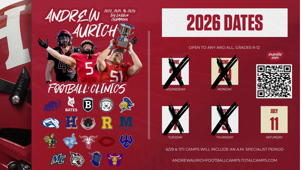 HarvardFootball's tweet photo. Another great day of camp today! Our 5th and final session of the summer just closed 🔒

Walk ups always welcome, see everyone for our last session of the summer this Saturday ‼️ https://t.co/qobelx0DWl