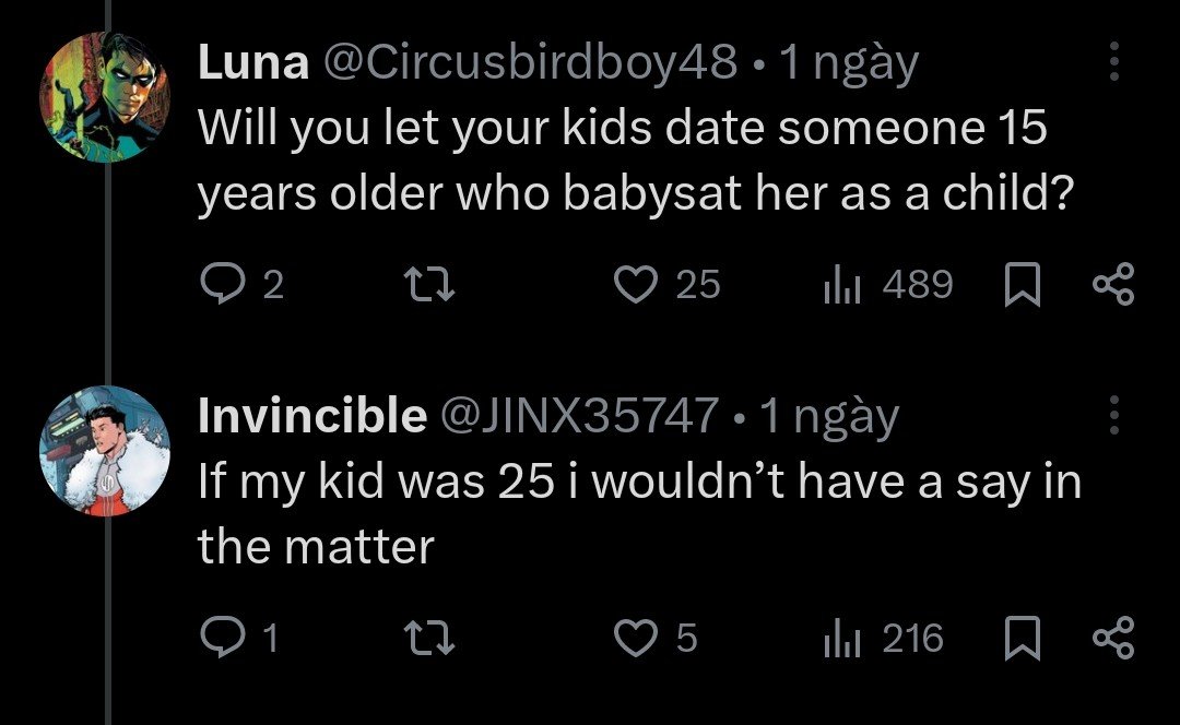 Circusbirdboy48's tweet photo. @JINX35747 @CoolGuy83826008 @raycakez @killugoniscanon No, you said that it's ok for mfs to date kids they babysat as soon as those kids turned legal https://t.co/2wJYV4xuMt