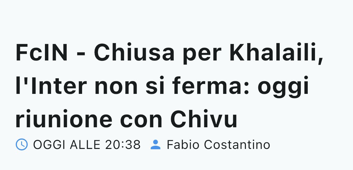 SimoneTogna's tweet photo. Da #FcInterNews: l’#Inter non si ferma a #Khalaili! Oggi riunione di mercato con #Chivu, in arriva la prossima mossa sul mercato! https://t.co/h3dXc18266