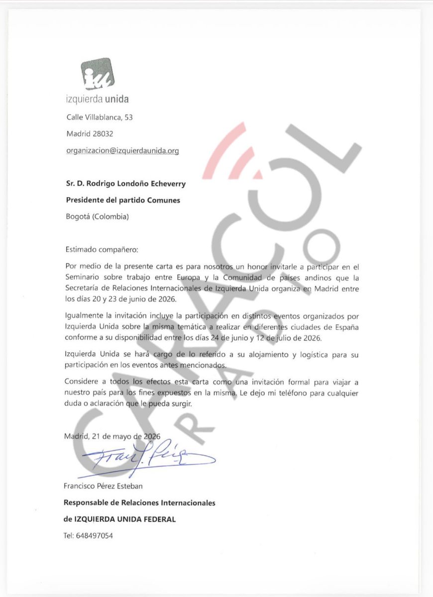 GermnAndrs92683's tweet photo. ATENCIÓN COLOMBIA

Rodrigo Londoño, alias "Timochenko", estaría fuera del país con autorización de la JEP.

Los colombianos tienen derecho a conocer los motivos y  las condiciones de ese permiso. https://t.co/ftNKXO5mO2