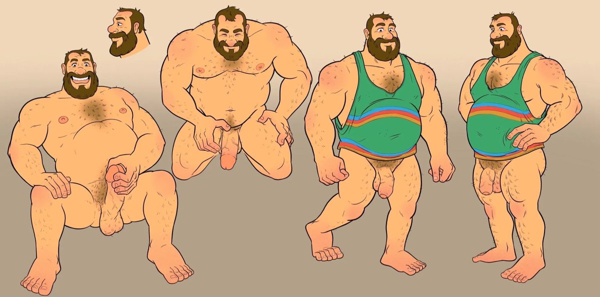Laserbangbang's tweet photo. I'm back!!! I'm horny! And i want to draw nasty little illustrations! #gayart #bara https://t.co/dHMM0f7HMV