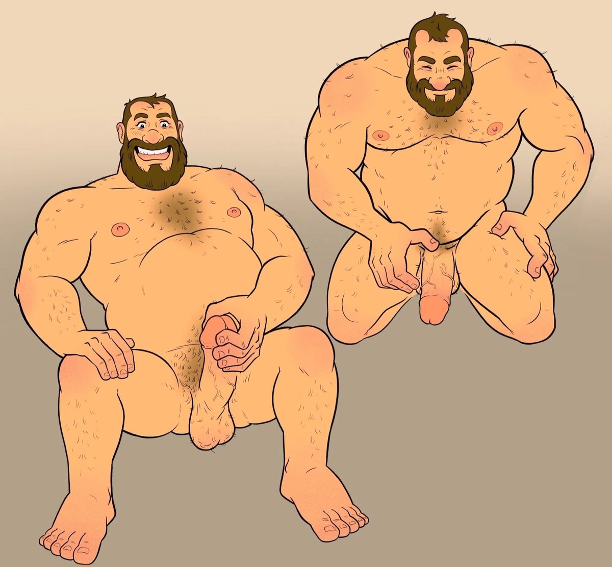 Laserbangbang's tweet photo. I'm back!!! I'm horny! And i want to draw nasty little illustrations! #gayart #bara https://t.co/dHMM0f7HMV