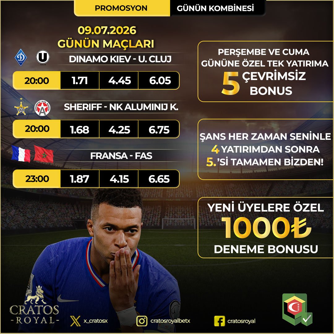 feyzavevo's tweet photo. 🔥 Cratosroyalbet ile Kazanç Fırsatları Bitmiyor! 💰

Perşembe ve Cuma günlerine özel 5 Çevrimsiz Bonus seni bekliyor! Üstelik 4 yatırımdan sonra 5.'si tamamen bizden! 🎁

✅ Yeni Üyelere Özel: 1.000 TL Deneme Bonusu! 🚀

👉 https://t.co/sMQggcbhyF

#Cratosroyalbet #Bahis #Bonus https://t.co/FHBHUOWp6d