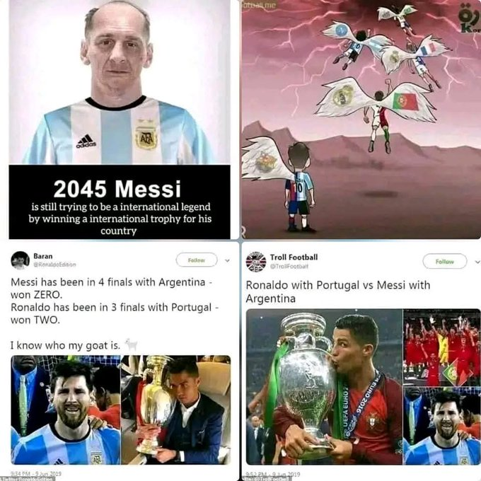 KshavaFCB's tweet photo. Just so you remember they trolled Messi when he was failing and now they claim everything is rigged. The agenda must agend... https://t.co/Z0CIlR6hSa