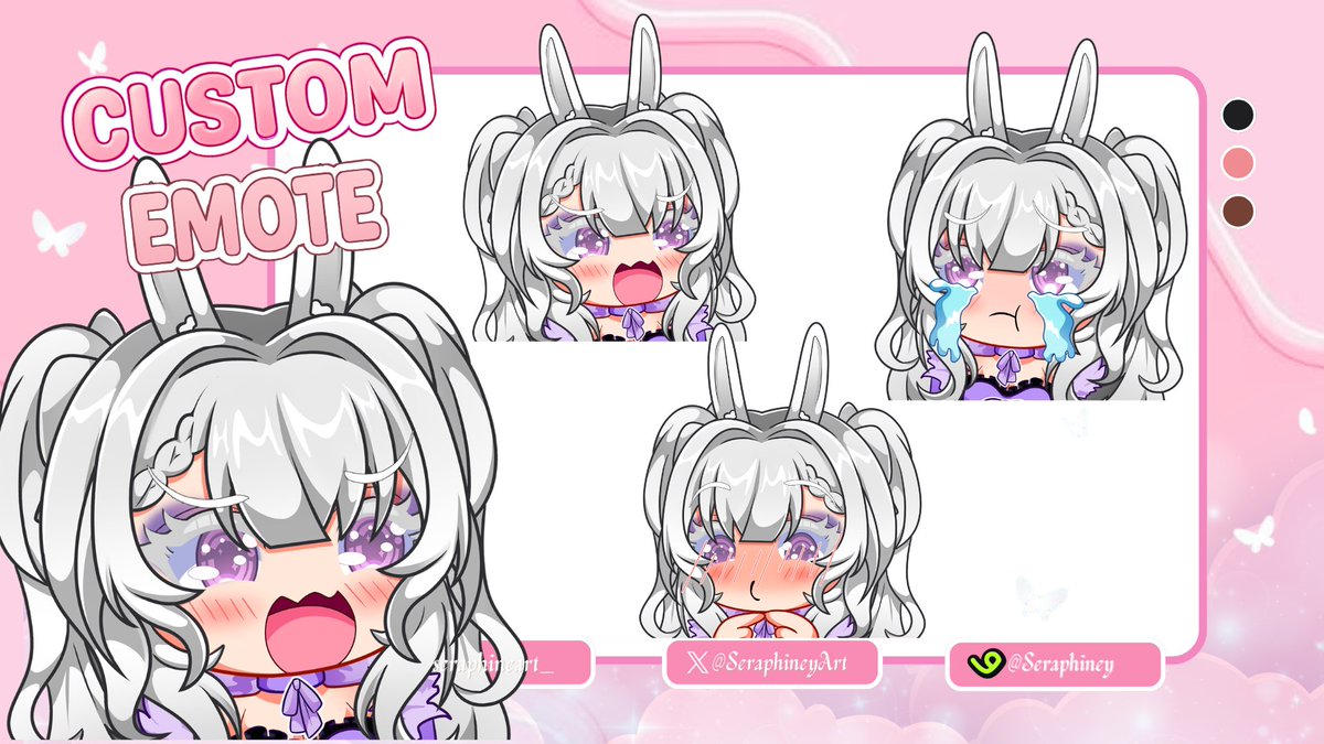 seraphineyy_'s tweet photo. @NyathanZachary Hellouww~ I love Lilly so much, she's sooo pretty!! 🥹💖 I think she'd look absolutely adorable with tiny little emotes and lots of fun, expressive faces. ⸜(｡˃ ᵕ ˂ )⸝♡ https://t.co/DEecSfHyGs