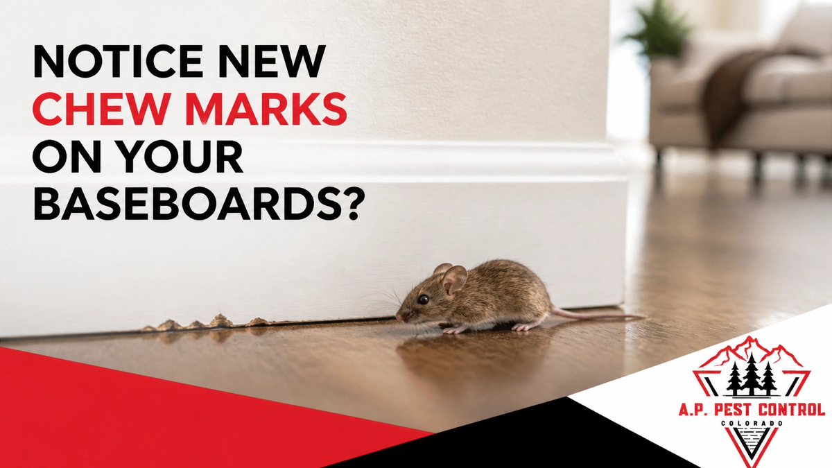 APPestControl1's tweet photo. Notice something off around the house? 🐭 From tiny gnaw marks to scratching sounds at night, rodents always leave clues behind. 

What’s the most common sign of a pest you’ve spotted in your home? 

#PestControl #Denver https://t.co/FTHwYkg0Tf