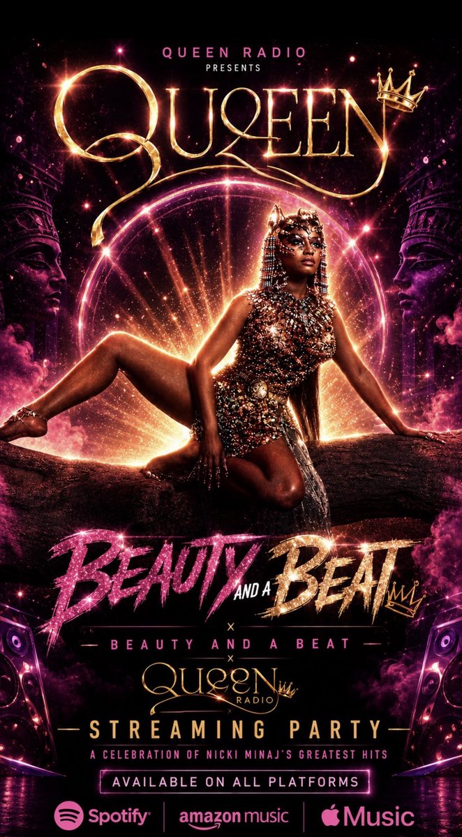 PrettyHustlerzz's tweet photo. Let’s Go #TeamQueen We Streaming All Day 👑💥
👑🎙️X #BAAB BOOST • https://t.co/OCDL6Tz0ct
#NickiMinaj #QueenRadio #PF2 #NickiMinaj #StreamNicki https://t.co/wENnCq5QAH