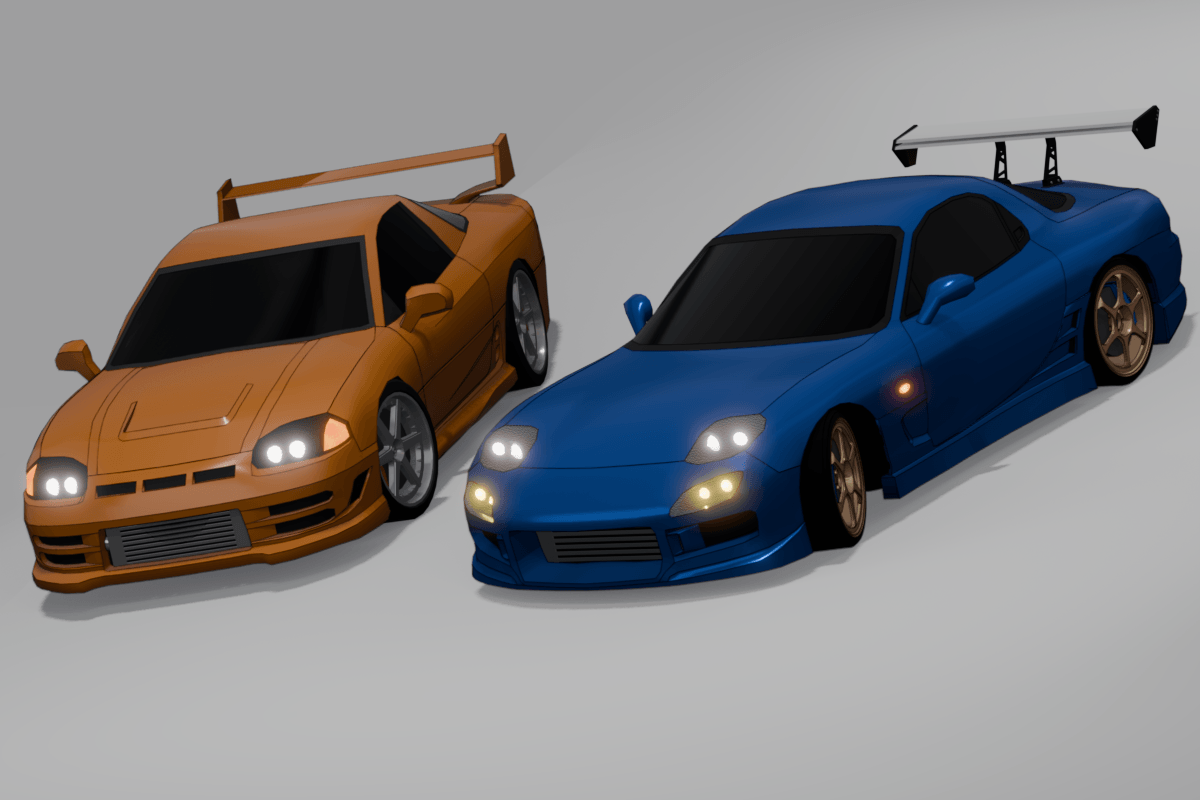astrev8's tweet photo. spoiler is done for the rx7 fd

here are two of my tuned car models together https://t.co/PYe8OPrxXr