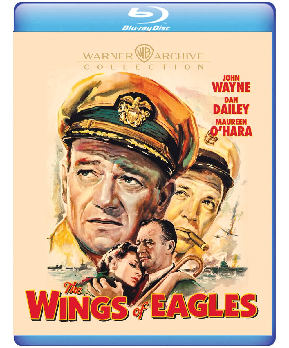 TheExtrastv's tweet photo. JOHN WAYNE & JOHN FORD? Count me in!
THE WINGS OF EAGLES (1957) COMING TO BLU-RAY FROM THE WARNER ARCHIVE COLLECTION ON AUGUST 18th!
NEW 2026 1080p HD master from 4k scan of the original camera negative!
Commander Frank “Spig “Wead was a pioneer aviator, renowned screenwriter (whose works include John Ford’s They Were Expendable) and a man of war. The skies beckon “Spig” to action; a crippling injury, ultimately left, and powerless to act, propelling him to discover the power of his pen. He was talented, driven, flawed, a friend of Ford’s – and the subject of this compassionate biography. John Wayne portrays “Spig” and Ford directs “The Wings of Eagles” , which also offers a fascinating glimpse into the ways and world of Ford,: Ward Bond plays movie maker John Dodge, a role modeled on Ford. Maureen O’Hara, Wayne ‘s five-time costar (including Ford’s The Quiet Man), and Dan Dailey (of Ford’s 1952 What Price Glory?) play Spig’s indomitable, wife Min, and cigar chomping sidekick “Jughead “Carson. The result is a heartfelt tribute with the directorial touch only John Ford could bring to this kind of filmmaking.
Extras: DRAFTY, ISN’T IT? (U.S. Army promotional cartoon), Original Theatrical Trailer
Directed by John Ford
Cast: John Wayne, Dan Dailey, Maureen O’Hara
BD-50                                                                                                                                                                              Aspect Ratio: 16x9 1.85:1
Audio Specs: DTS-HD MA 2.0 Mono
Running Time 110 Minutes                                                                                                                                      COLOR
NOT RATED
Subtitles: ENGLISH SDH
#classicmovies #physicalmedia #bluray #bluraycollection #classicfilms #classichollywood #johnwayne #johnford