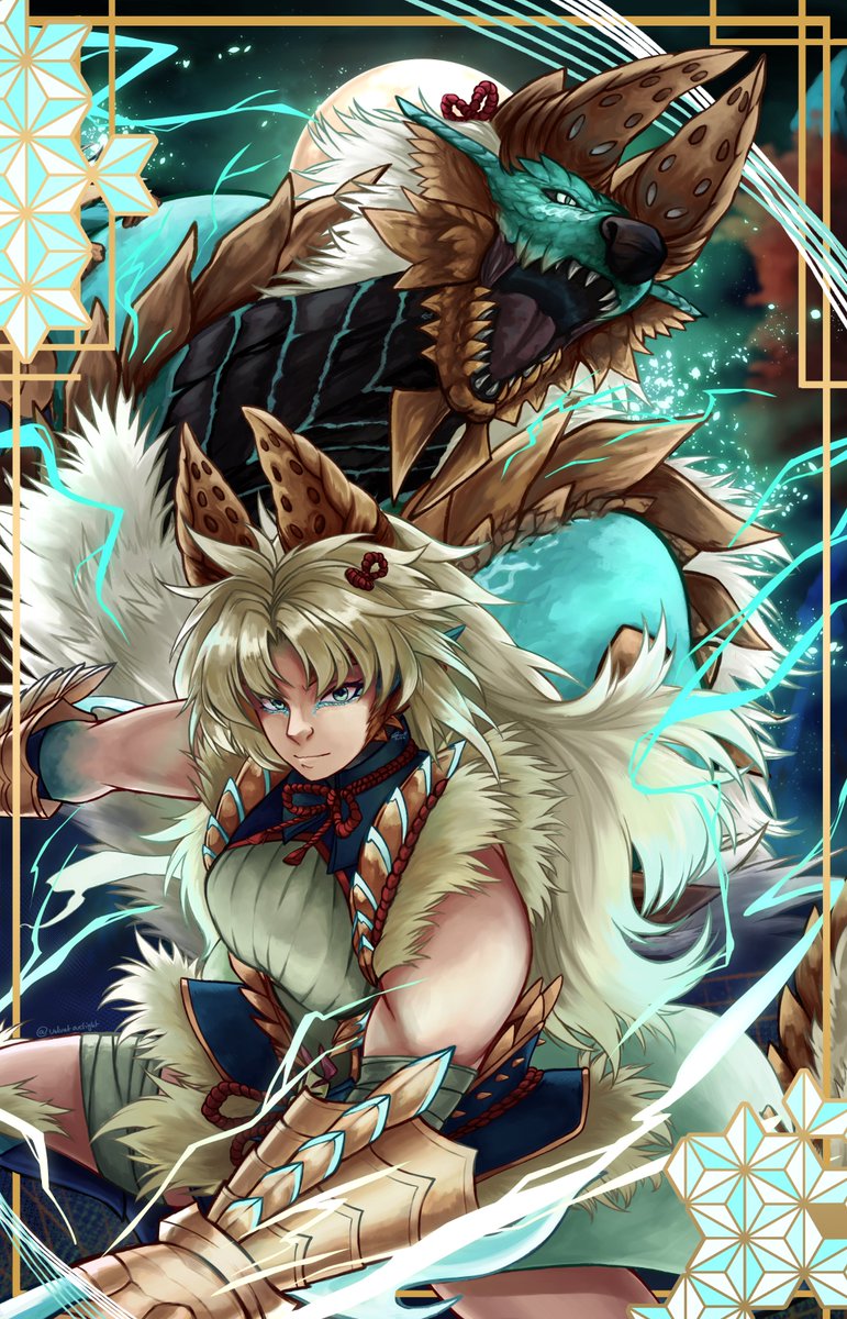 velvetarclight's tweet photo. #MonsterHunter #MHOC #OC #Zinogre
At last the poster is done. Got a bit delayed due to some real life stuff but got there in the end ^^
Zinogre turned out to be a huge (yet fun) challenge since this is my first attempt rendering and drawing one ^^" https://t.co/yPjITQnVBl