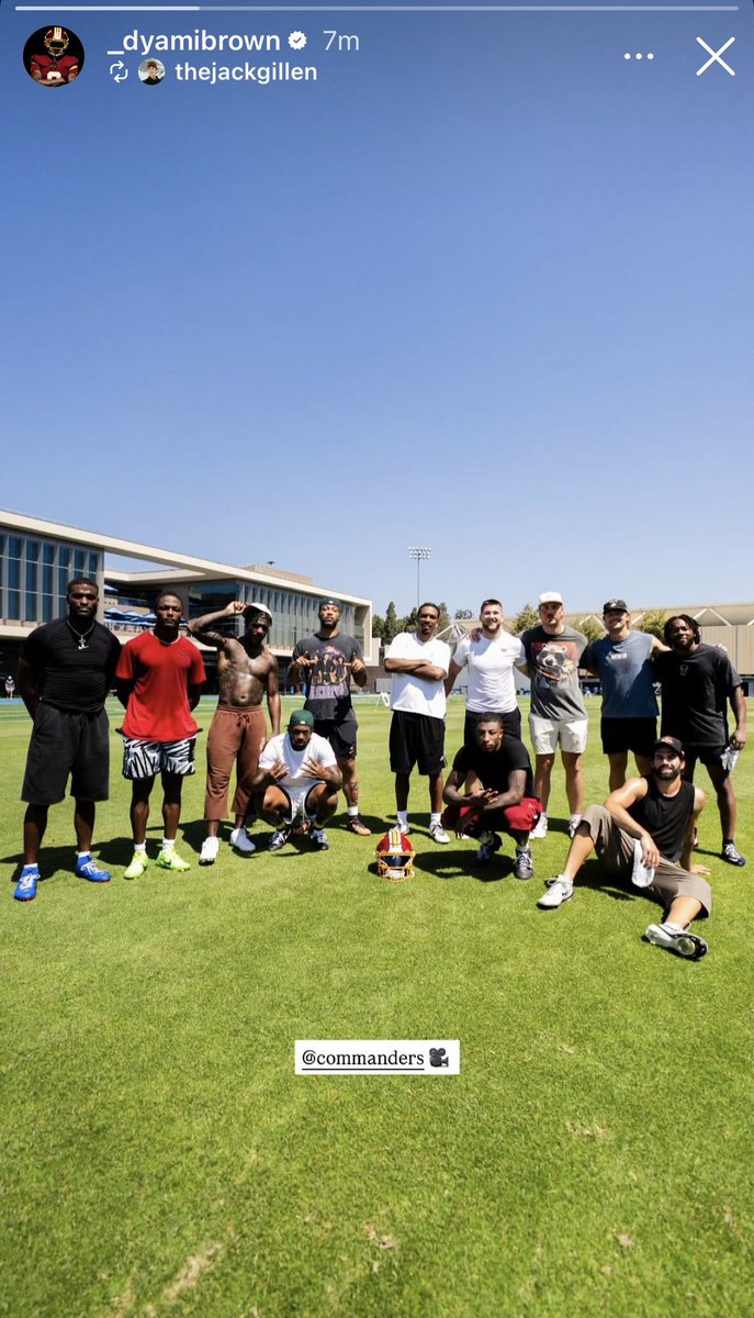 FullCommandShow's tweet photo. Jayden Daniels, Terry McLaurin and a bunch of #Commanders players linked up for a workout together!

📸: _dyamibrown on IG

#RaiseHail https://t.co/0WFz7fYAMz