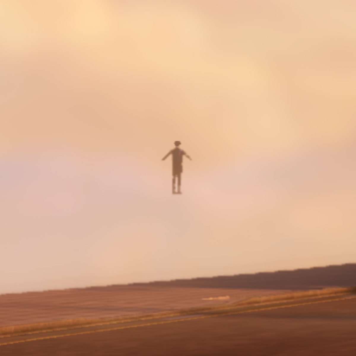 sylusblvd's tweet photo. randomly thinking of this 3D model (is it Caleb ?? someone else ??) t-posing in a corner of Bloomshore District in Main Story... only visible through forced landscape mode. idk, it's a fun easter egg to me 🤭 https://t.co/oPestQB1Jl