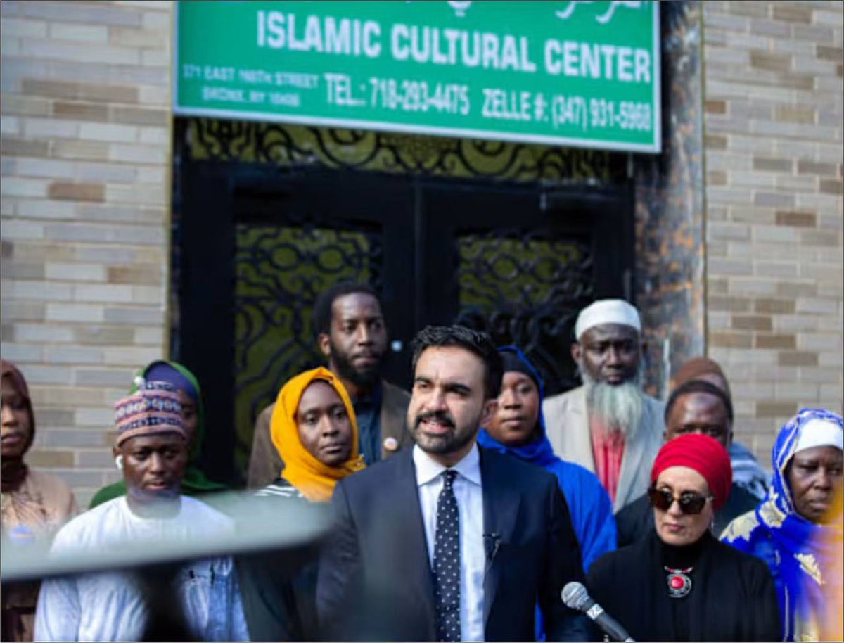mcafeenew's tweet photo. 🚨ZOHRAN MAMDANI THE ISLAMIC COMMUNIST MAYOR CUNT HELD A PRESS CONFERENCE AT THE ISLAMIC BROTHERHOOD HEADQUARTERS IN BROOKLYN AND TOLD NEW YORKERS THEY’VE “LOST THEIR WAY” AND NEED TO WORSHIP ALLAH WHILE PUSHING FOR SHARIA LAW TO “KEEP THE CITY PEACEFUL”!

Follow @RedLivesMatterQ 

This is who New York elected.

Zohran Mamdani stood in front of the Islamic Cultural Center (widely known as Islamic Brotherhood headquarters) and delivered one of the most unhinged speeches in modern New York history.

He told the crowd that New Yorkers have “largely lost their way” and that they could “improve their lives by worshiping Allah.”

He then doubled down and said some elements of Sharia Law will be necessary to keep the city peaceful, adding: “There are some things that Islam simply does better.”

This is the same man who spent months campaigning on “tax the rich” and pretending to be a moderate progressive. The second he got power, he ran straight to the Islamic Brotherhood and started preaching Sharia.

New Yorkers are watching their city get turned into a foreign theocracy in real time while their mayor openly pushes Islamic law from the steps of a radical mosque.

This isn’t progressivism. This is straight-up Islamic takeover with a socialist mask.

Zohran Mamdani is a danger to New York and to America.

Share this everywhere so every American sees exactly what these people are doing when they get elected!

Follow @mcafeenew for more drops.