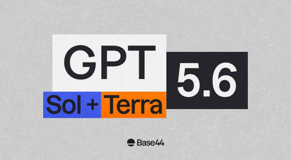 Base44's tweet photo. @OpenAI  just dropped their newest models GPT‑5.6 Sol and Terra. They're already inside Base44 https://t.co/WG5JFsmwfn