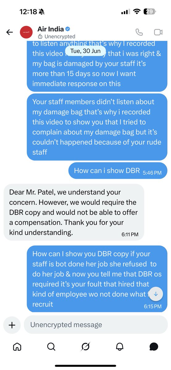 dp9171's tweet photo. @campbellwilson @airindia @AAI_Official 

Subject: Urgent Complaint Regarding Damaged Baggage and No Response from Air India Staff https://t.co/il0ZOP9yIK