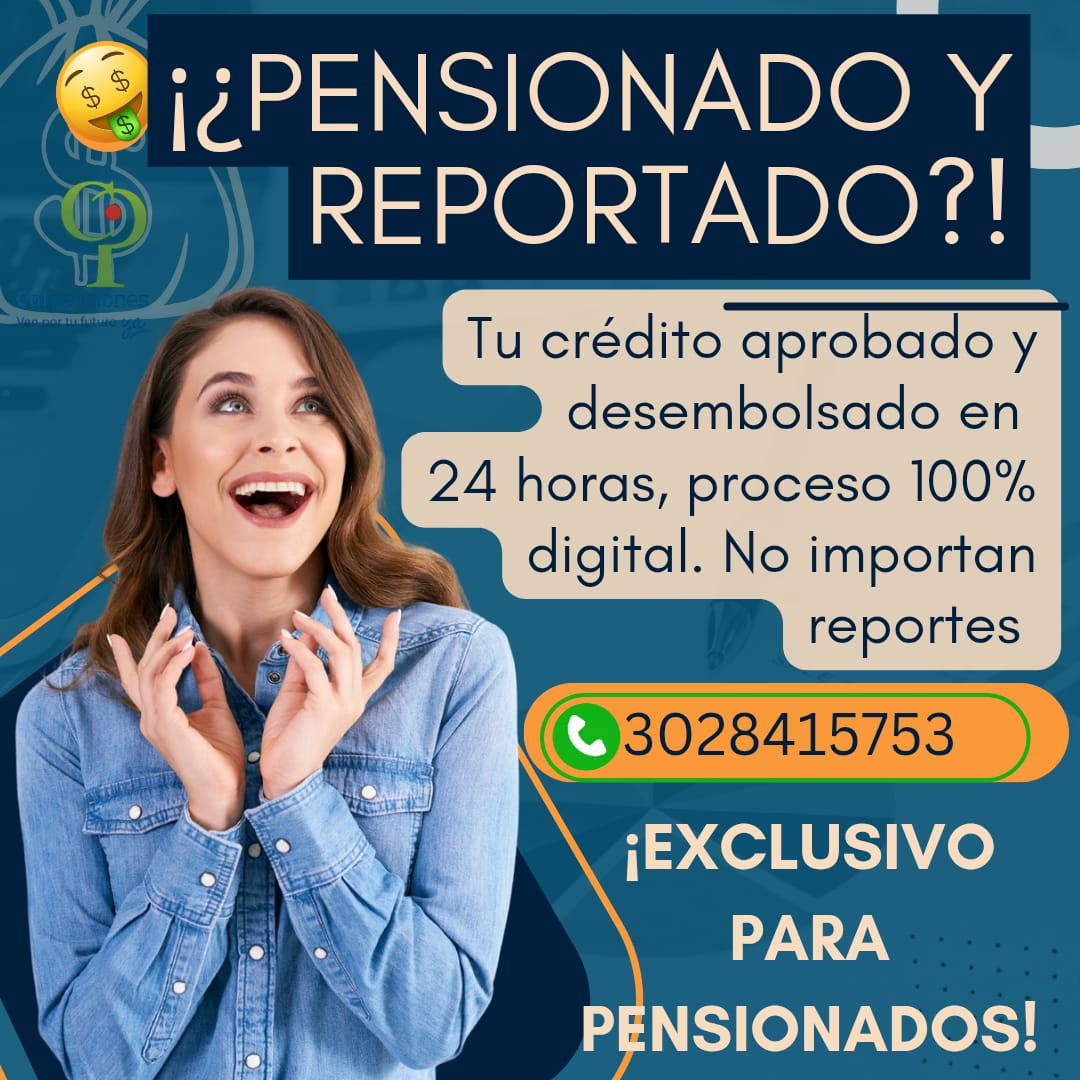 MAGP2011's tweet photo. ⚠️ATENCIÓN,  PENSIONADO Y REPORTADO⁉️

💵🤑 EXCLUSIVO PARA PENSIONADOS COLPENSIONES‼️

😎 Mas disponible, más dinero. NO IMPORTA REPORTES😉🤳

https://t.co/aHsf0CDhiz

🤩 Libre inversión o compra de cartera sin importar reportes‼️

😎 TÚ CRÉDITO A UN "CLICK"DE DISTANCIA🤳 https://t.co/qmZpQHmDQV