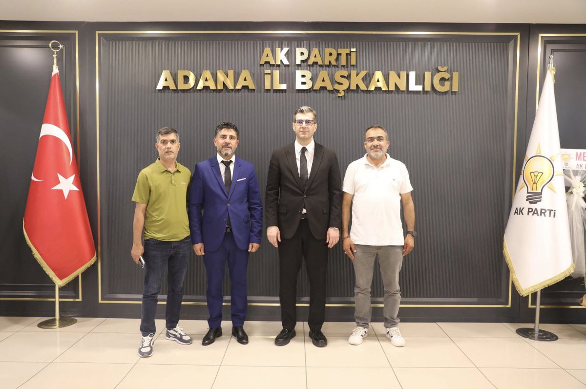 MesutBaysall's tweet photo. AK Parti Adana İl Başkanlığı görevine atanan İl Başkanı Sayın Mustafa Özkan’a, hayırlı olsun ziyaretinde bulunduk. Kendisine ve Adana’mıza hayırlı olmasını temenni ediyorum.
#TürkiyeYüzyılı 
@rterdogan @omerrcelik @avmustafaozkan
@farukaytek01
@abdullahdogru01
@sunaykaramik https://t.co/ZTmy0prLXA