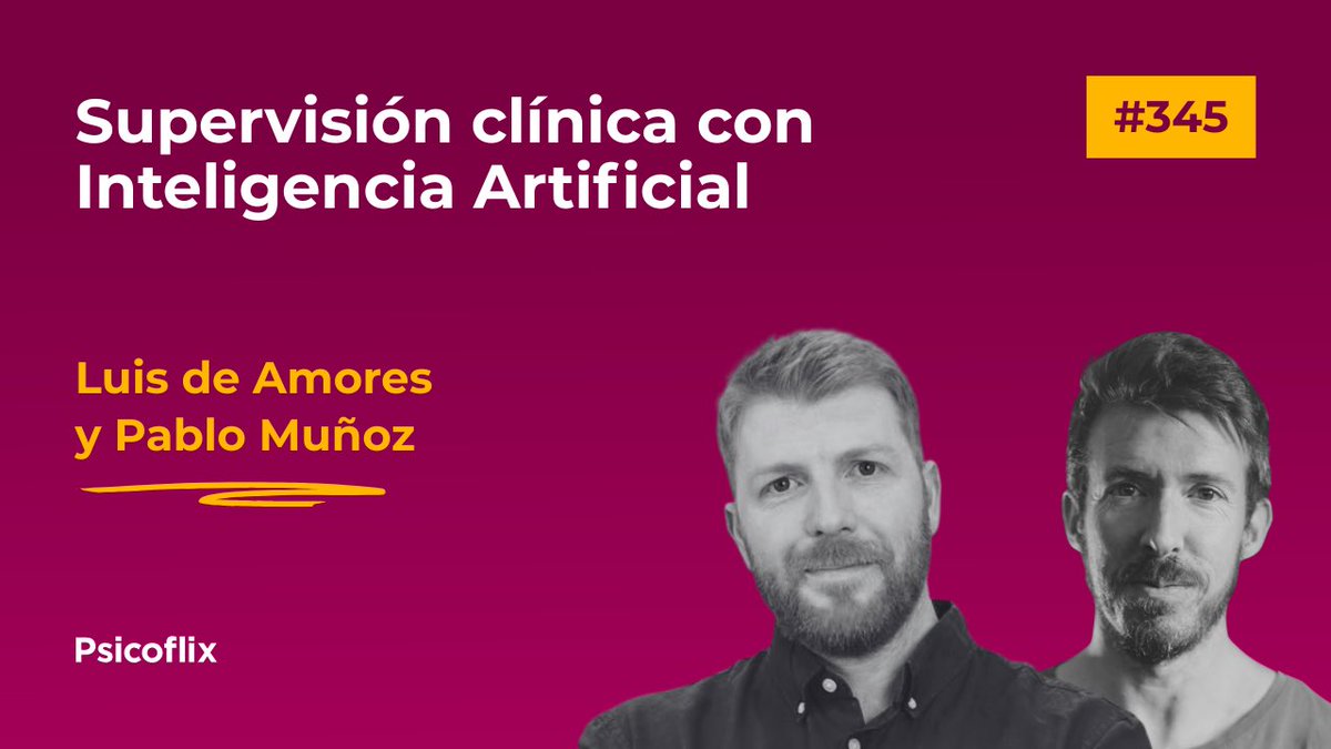 psicoflix's tweet photo. ¡NUEVO PODCAST! Hoy hablamos de la supervisión apoyada en IA de forma rigurosa desde las terapias contextuales con @mrlidac 

📹 Spotify: https://t.co/D1hcbF1cVL

📹 YouTube: https://t.co/Ny1CiVuKqr

🎧 Apple: https://t.co/TNslVBdqZs

🎧 Ivoox: https://t.co/n9D9CdE60G https://t.co/OZFb27eORF
